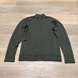 Lululemon Engineered Warmth Full Zip Jacket Mens Size Medium Dark Olive LM3BPUS